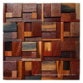 Anti Corrosion Brown 40X40 Irregular Floor 3D Wall Mosaic Tile Wood